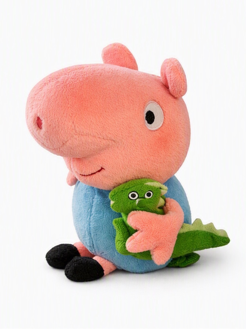 Ty George Pig Plush – Peppa Pig Character with Dinosaur, Blue Outfit